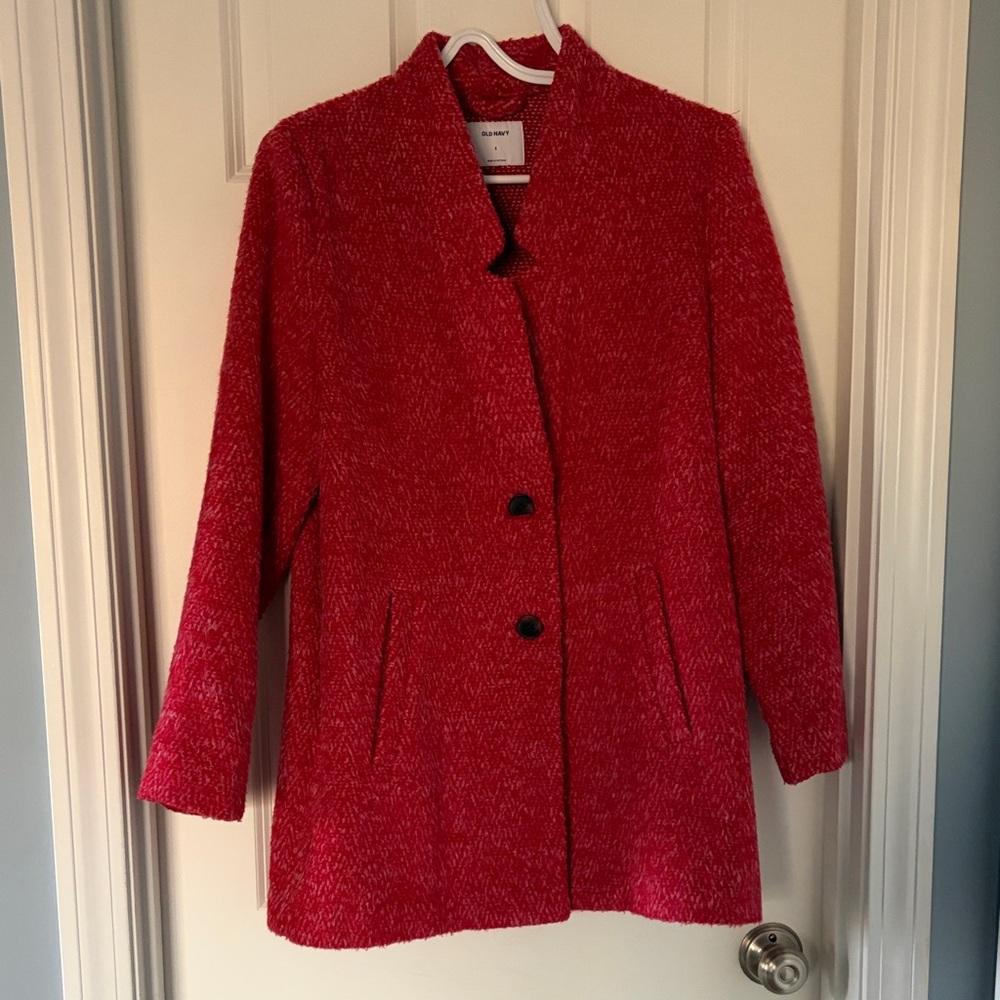 Old Navy Bold Red Teddy Jacket